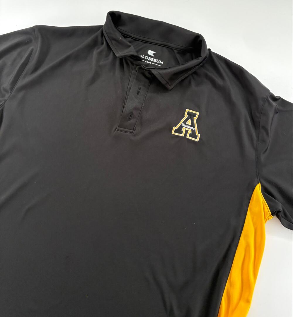 Colosseum Appalachian State Mountaineers Polo Men's Large Black Gold